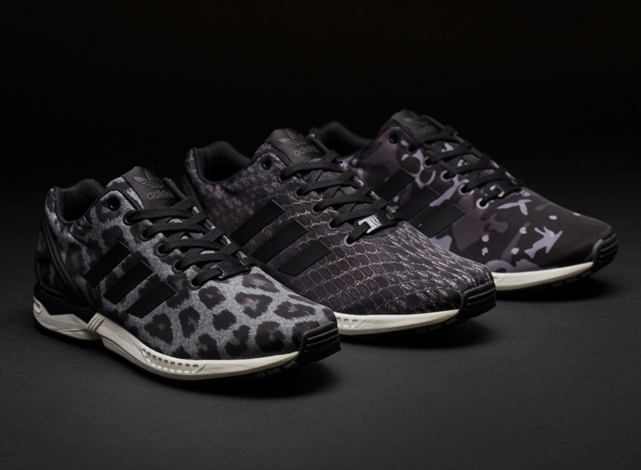 adidas zx flux leopard gris